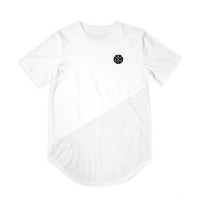 Breathable mesh cotton stitching casual trend short sleeve