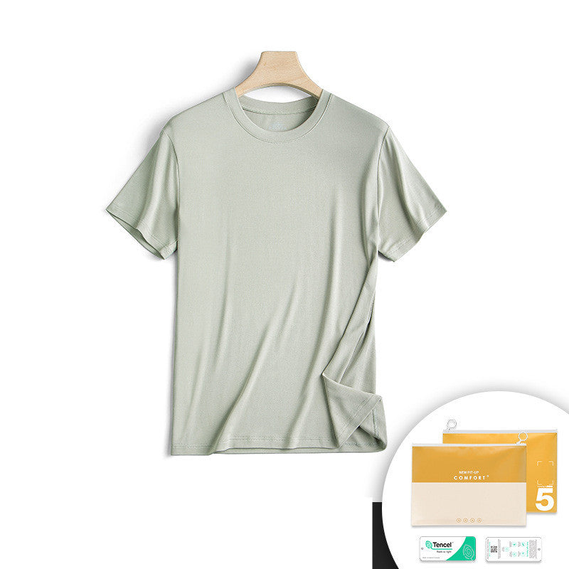Modal Short Sleeved T-shirt Men's Round Neck Housewear