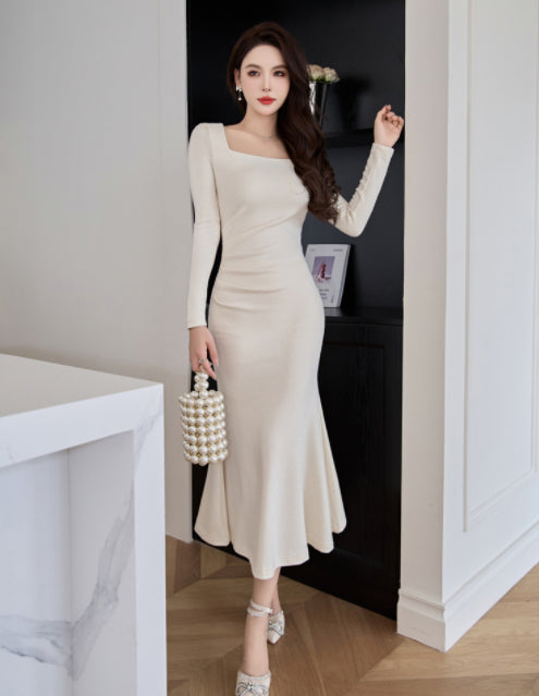 Women's Cashmere Knitted Fishtail Long Skirt