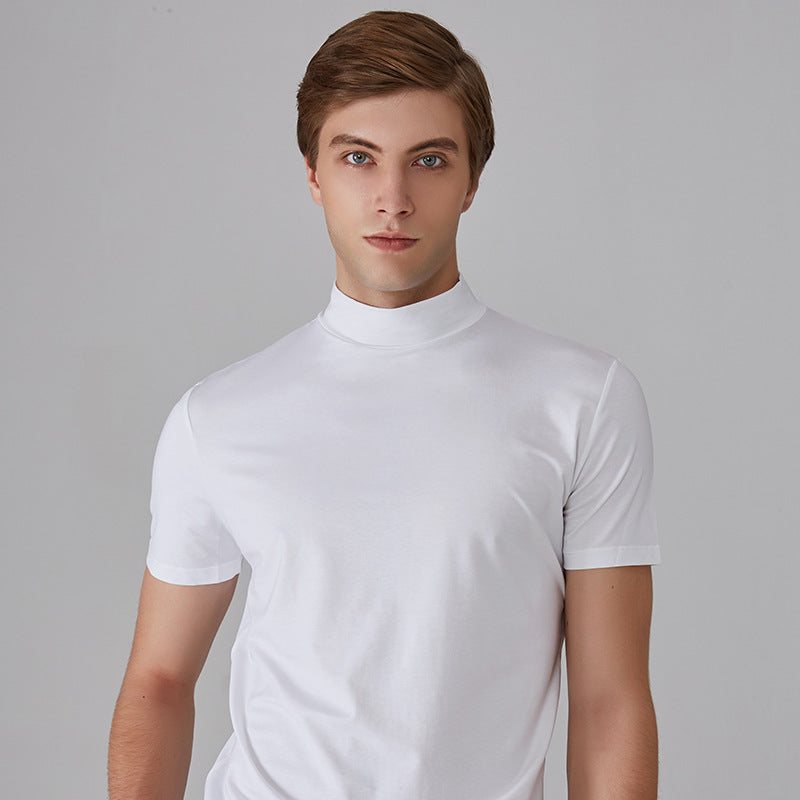 Men's Small Turtleneck Half Sleeve Bottoming Shirt