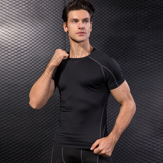 Men's PRO Tight Short Sleeve Fitness Exercise