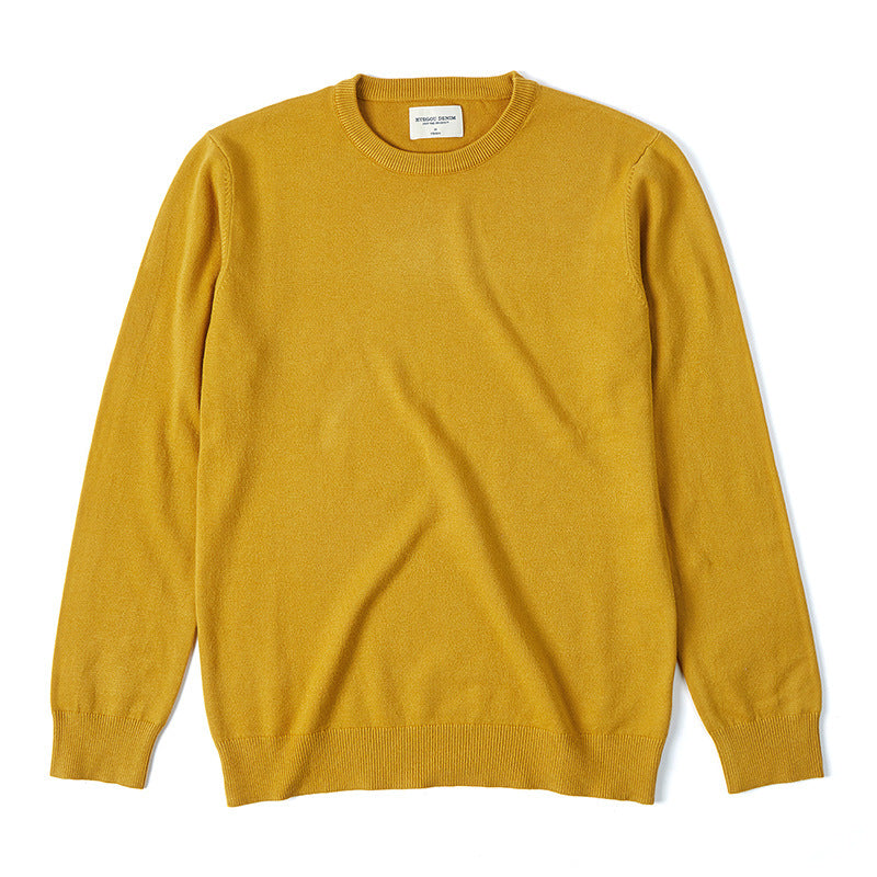 Men's Autumn Casual And Versatile Solid Color Pullover Sweater