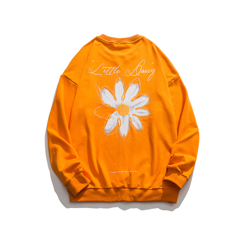 Men's autumn daisy print sweatshirt