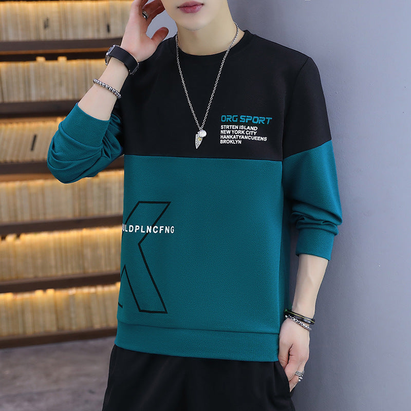 Long sleeve T-shirt men's stitching sweater