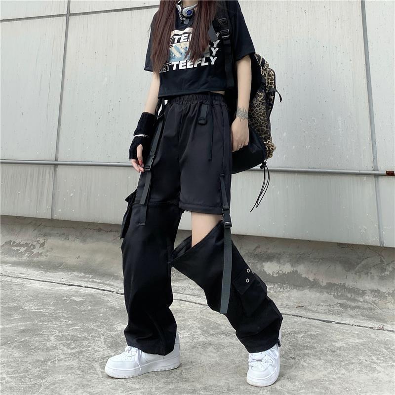 Detachable Two-way Wear Ankle Banded Working Pants Women