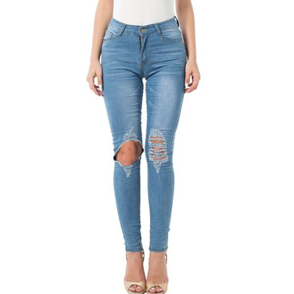 Ripped Jeans For Women 2021 Women Jeans Pencil Pants Denim Jeans