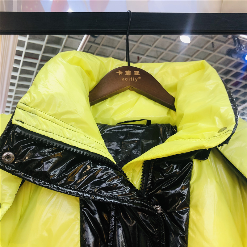 Contrast down jacket