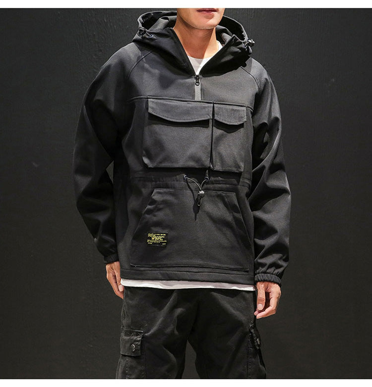 Add Fertilizer And Cashmere Multi-pocket Jacket Men