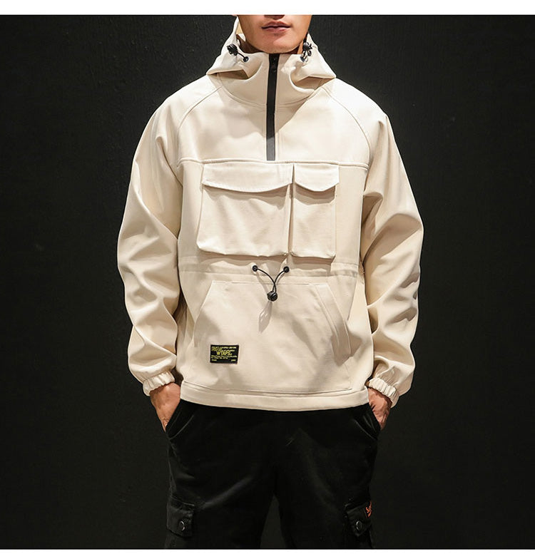 Add Fertilizer And Cashmere Multi-pocket Jacket Men