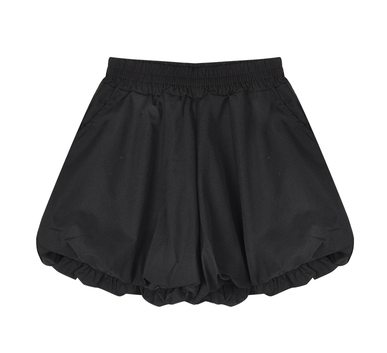 Black High-Waisted Thin Wide-Leg Shorts Summer New Loose Pants