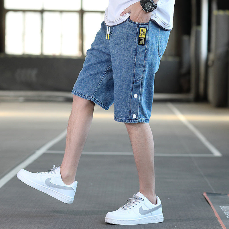 Summer Men's Denim Shorts Men's Five-point Shorts