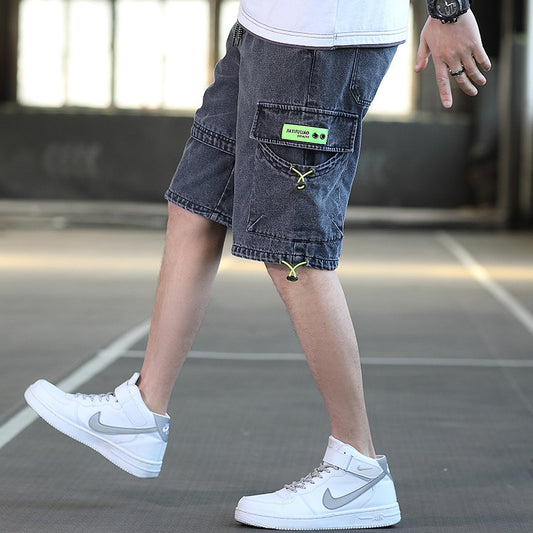 Summer Men's Denim Shorts Men's Five-point Shorts