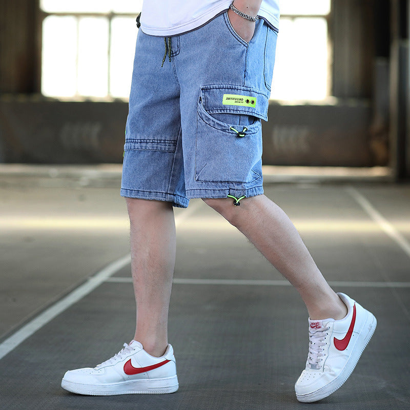 Summer Men's Denim Shorts Men's Five-point Shorts