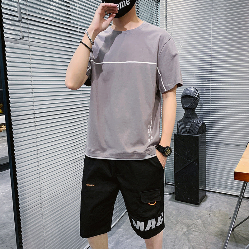 Men'S Short Sleeve T-Shirt Shorts Suit