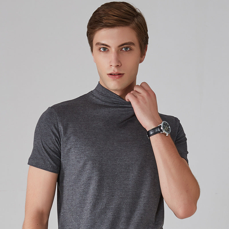 Men's Small Turtleneck Half Sleeve Bottoming Shirt