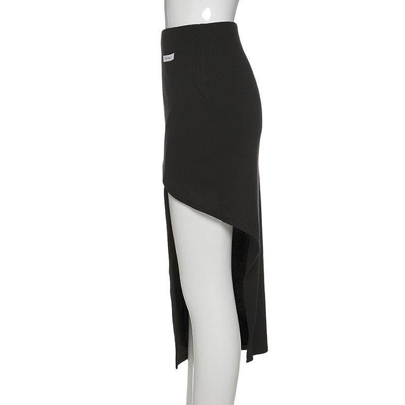 Irregular high waist tight-fitting hip skirt