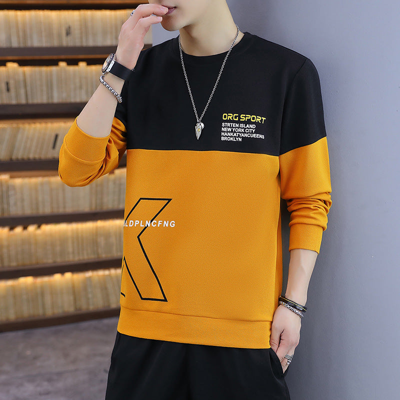 Long sleeve T-shirt men's stitching sweater