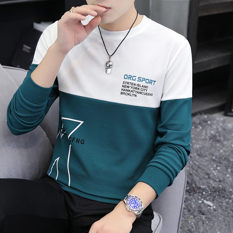 Long sleeve T-shirt men's stitching sweater