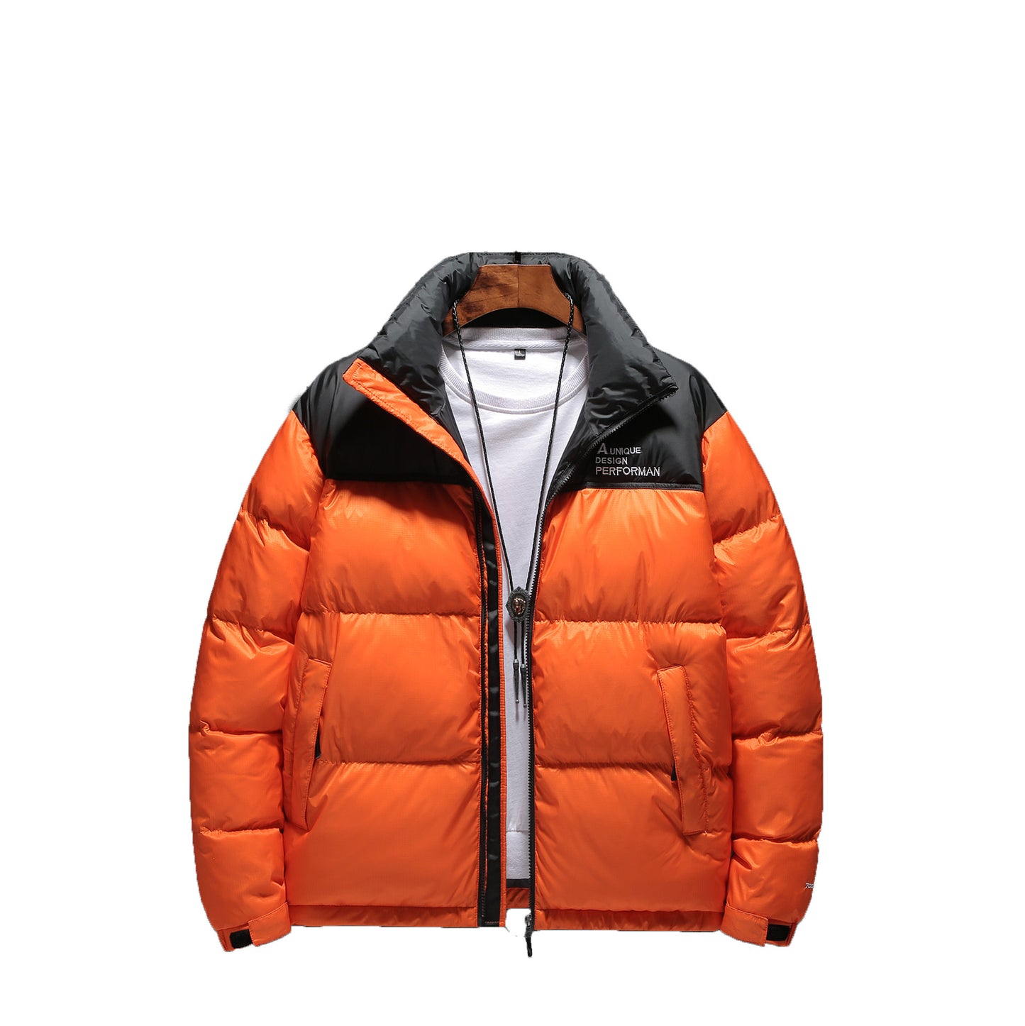 Men's Short Fashionable Shiny Coat Loose Hong Kong Style Down Padded Jacket