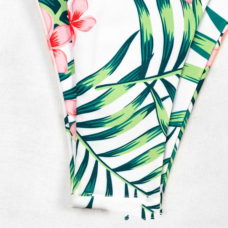 European and American Split Print Swimsuit