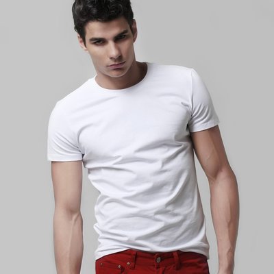 Men's Short Sleeve Solid Color T-Shirt