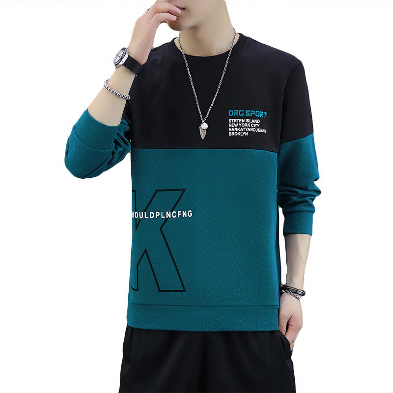 Long sleeve T-shirt men's stitching sweater