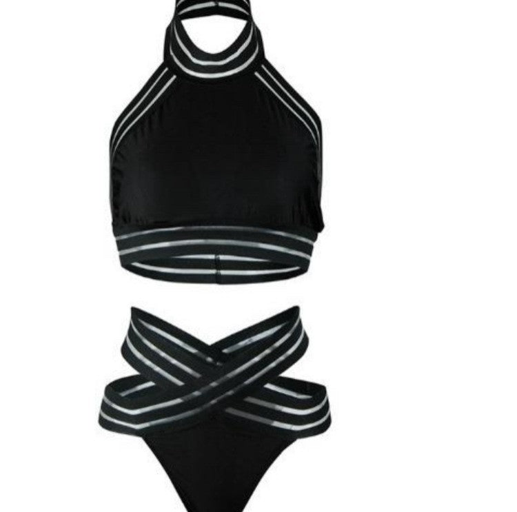 High Waist Swimsuit Triangle Bikini Women's Clothing