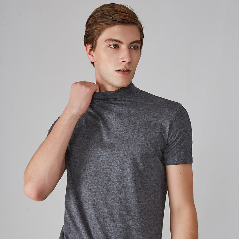 Men's Small Turtleneck Half Sleeve Bottoming Shirt