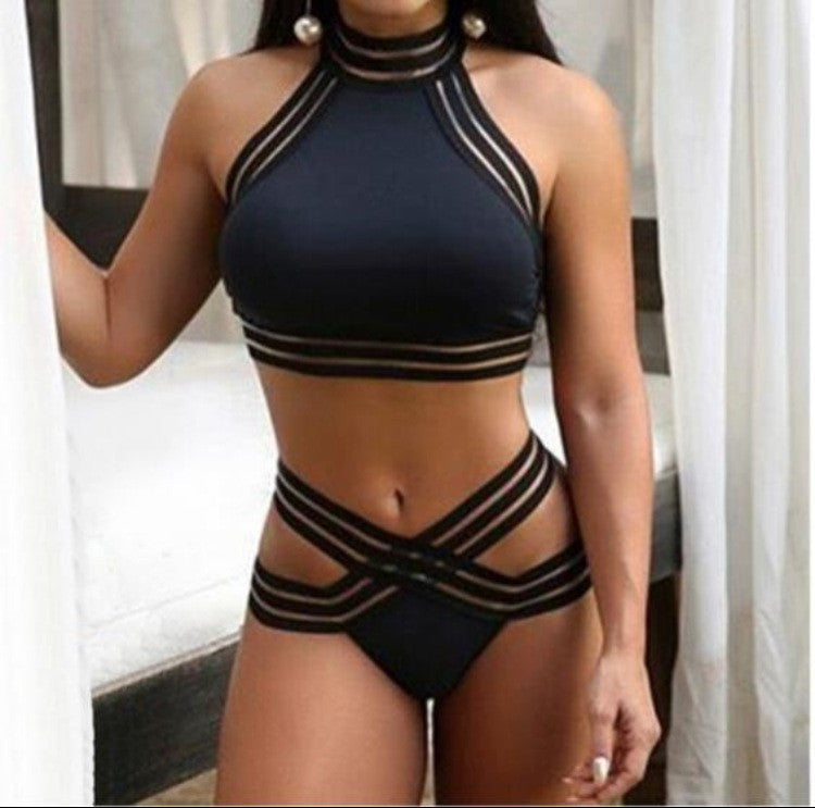 High Waist Swimsuit Triangle Bikini Women's Clothing