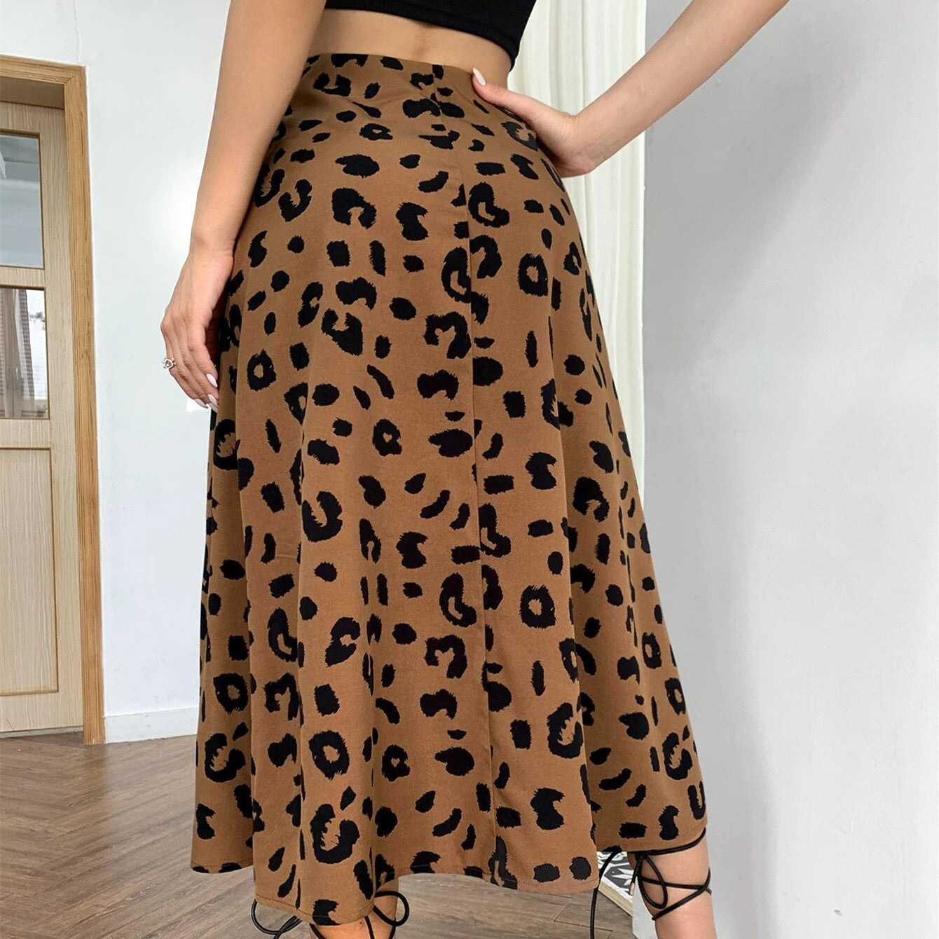 Women's Slim High Waist Printed Skirt