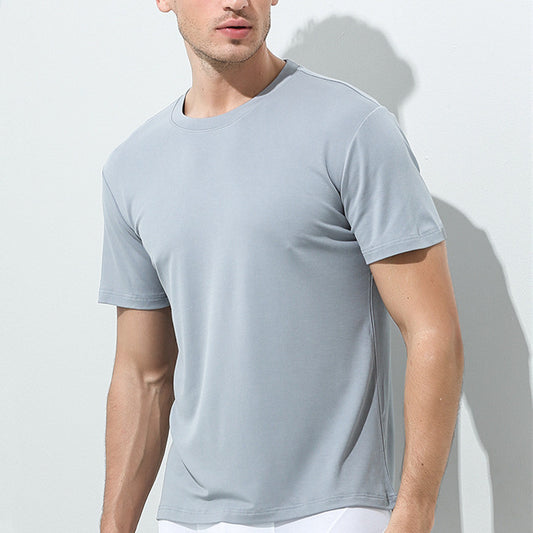 Modal Short Sleeved T-shirt Men's Round Neck Housewear