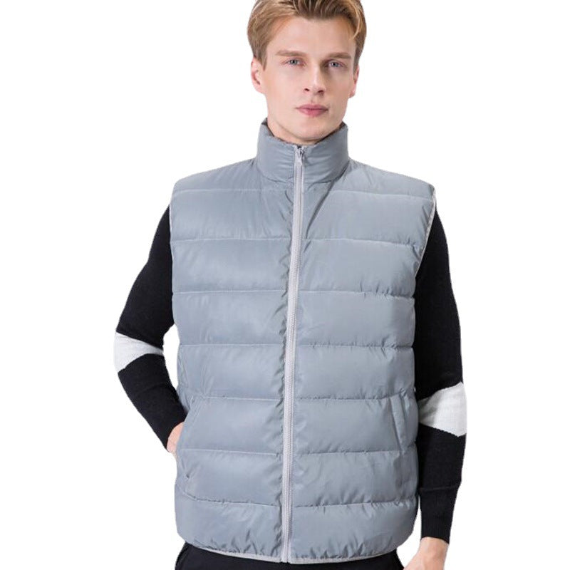 Fall Winter Reflective Vest Mens Slim Coat Coat Plus Size Vest