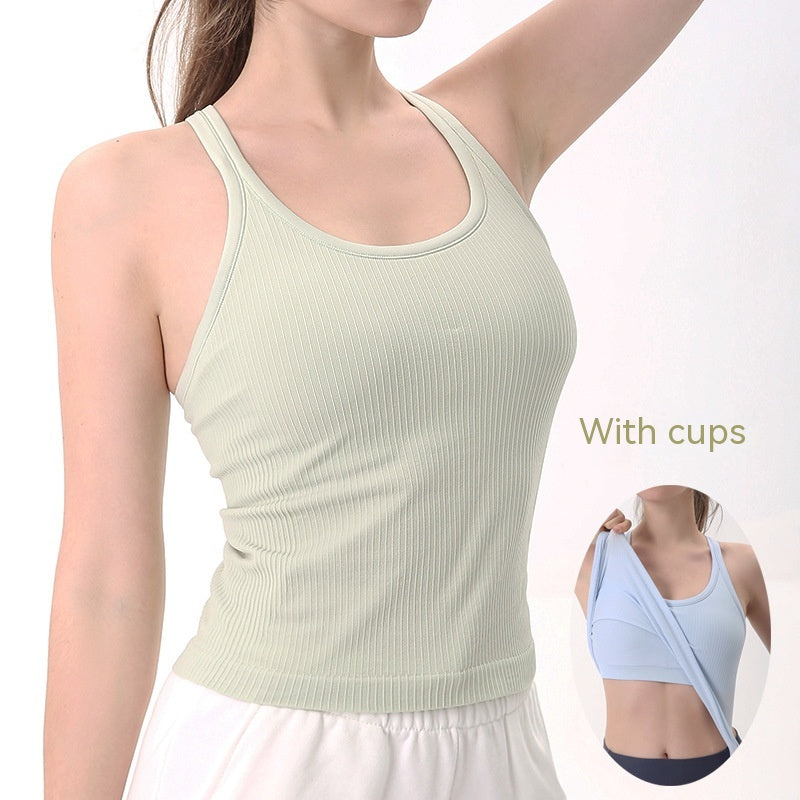 Women's Fashion I-shaped Yoga Clothes Thread Breathable Vest