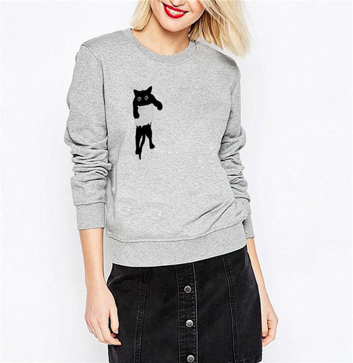 Autumn Pocket Cat Fashion Sweater For Women