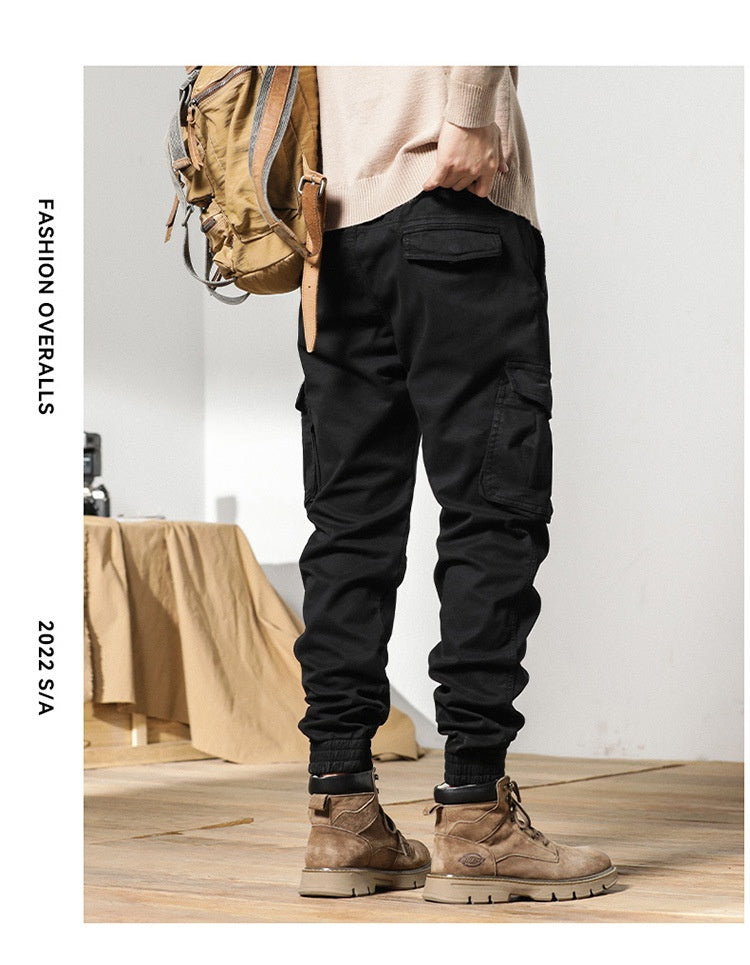 American Velvet Padded Casual Pants Ankle-tied Fashion Brand Cargo Pants