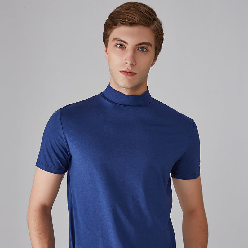 Men's Small Turtleneck Half Sleeve Bottoming Shirt