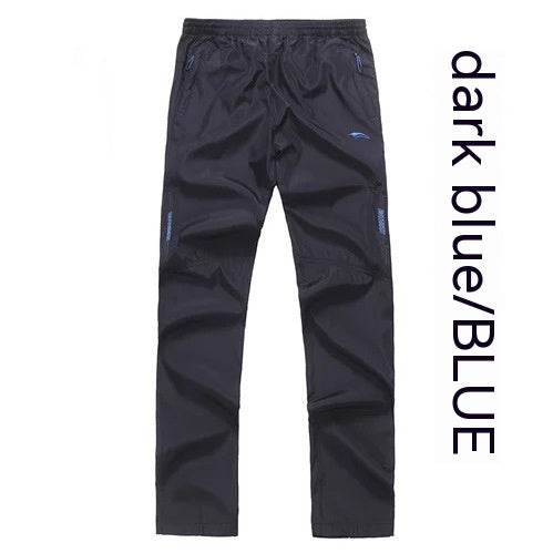 Men's Winter Fleece-lined Quick-drying Polyester Trousers