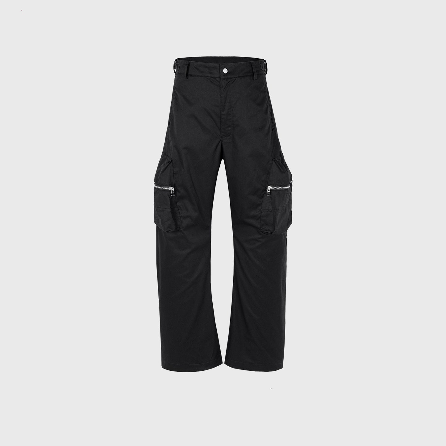 Black Casual Trousers Trendy Men And Women Three-dimensional Pocket