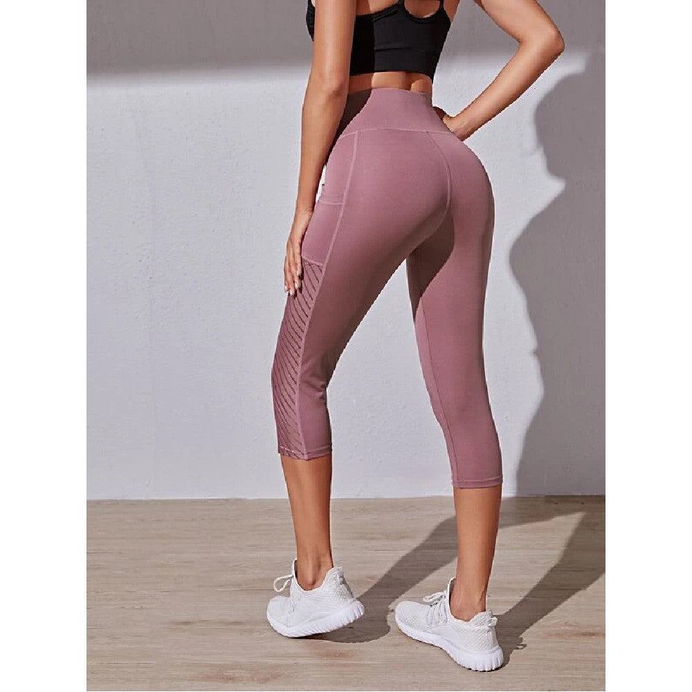 Pocket Slim Fit Cropped Yoga Pants