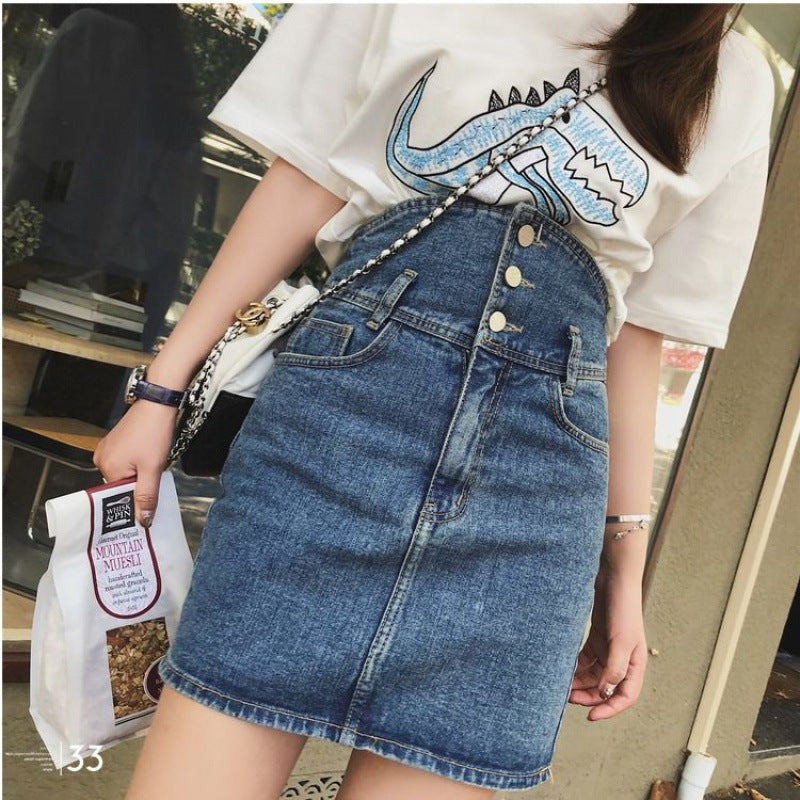 Gentillove Casual High Waist Pencil Denim Skirts Women 2019 Summer