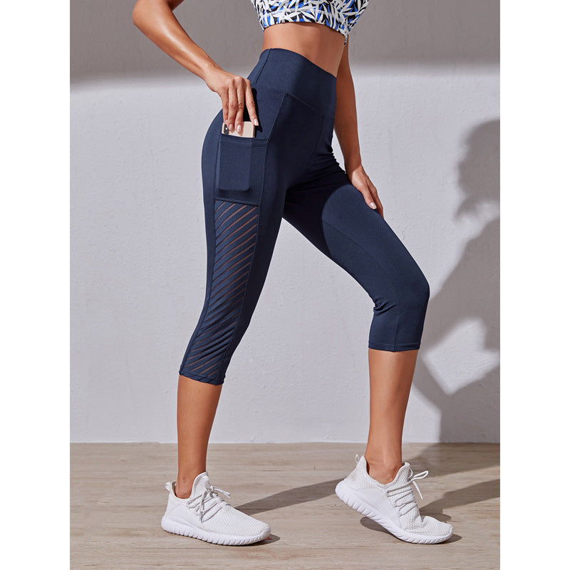 Pocket Slim Fit Cropped Yoga Pants