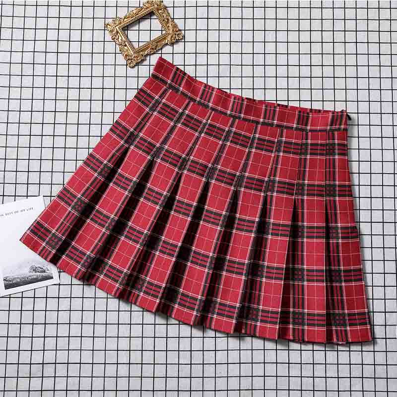 Spring And Summer Jk White A-line New Korean Version High Waist Short Skirt
