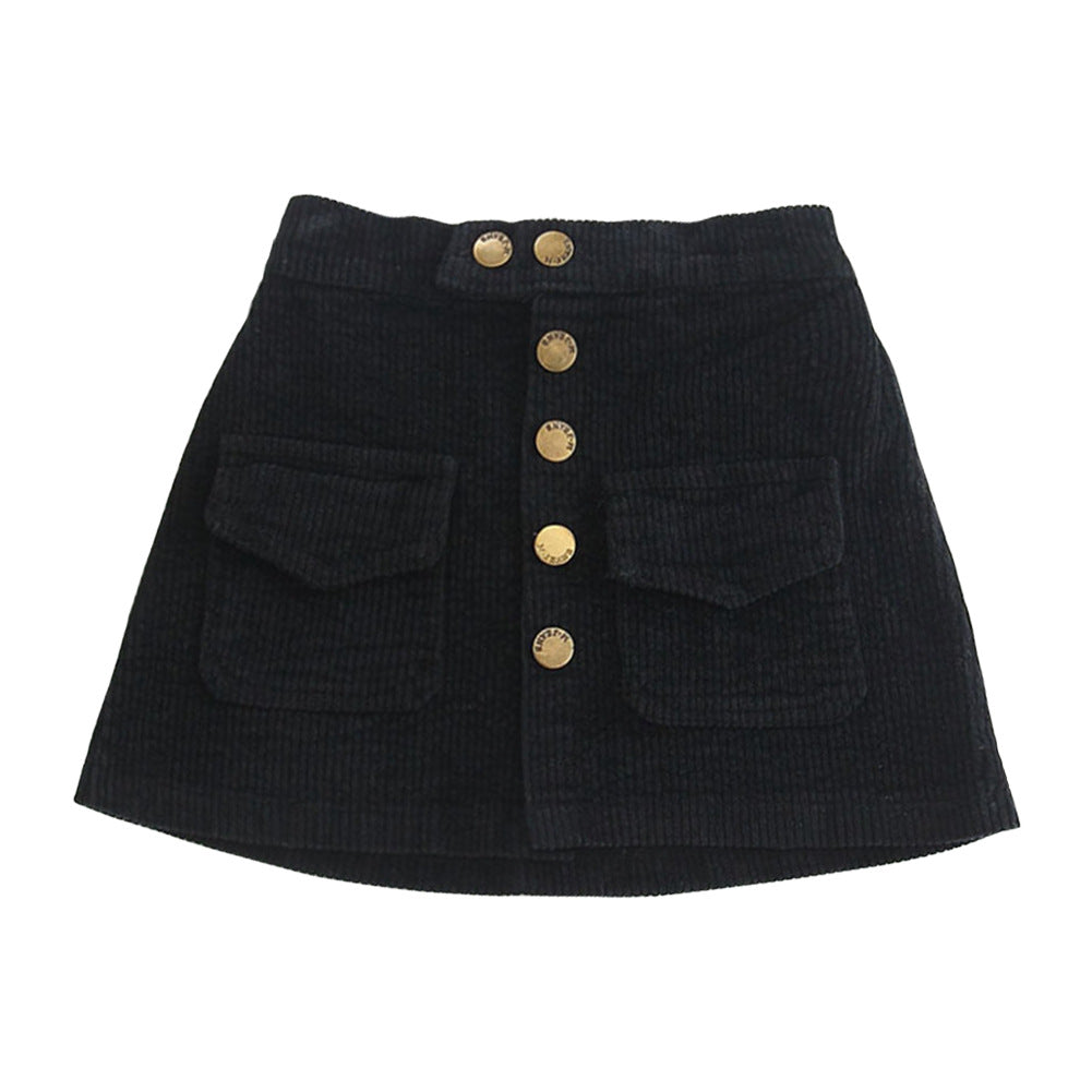 Girls' Skirts Western Style Corduroy Hip Skirts