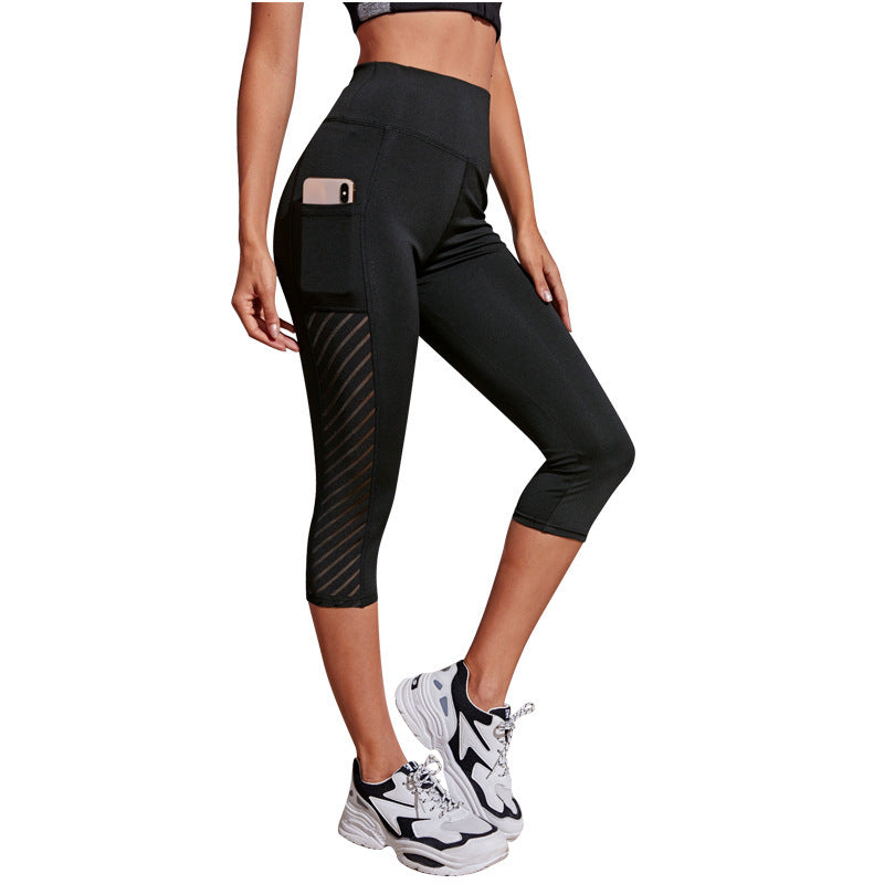 Pocket Slim Fit Cropped Yoga Pants