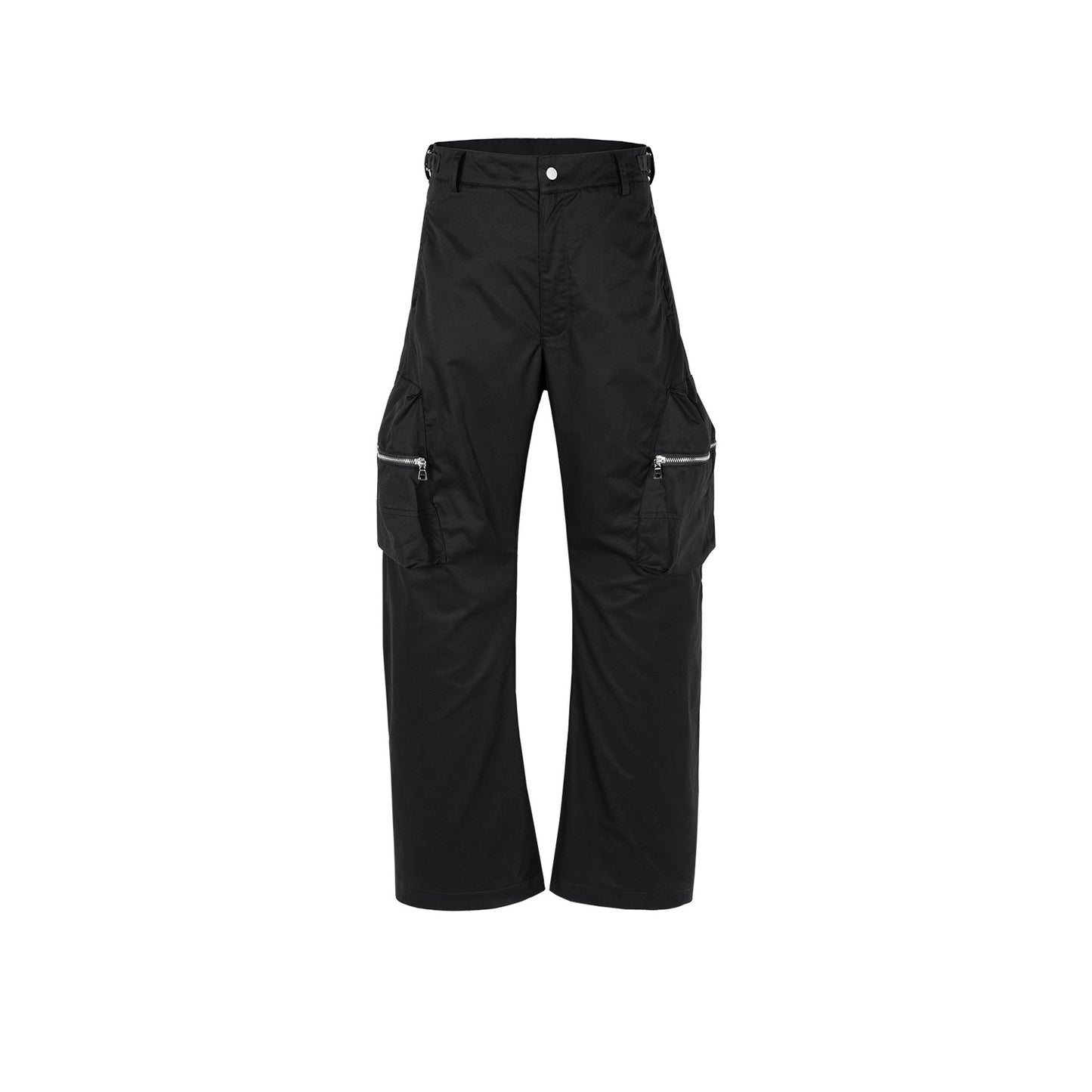 Black Casual Trousers Trendy Men And Women Three-dimensional Pocket