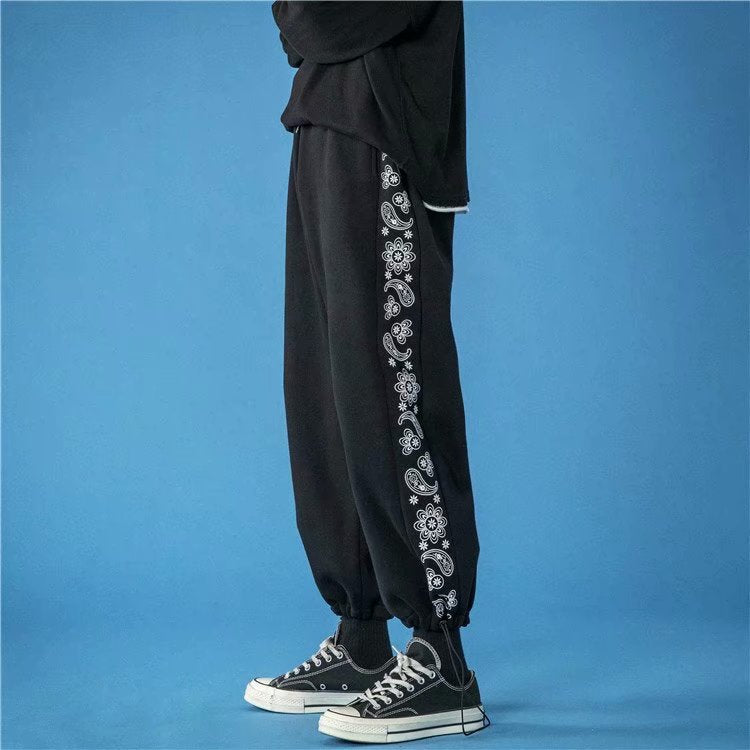 Loose Tie Foot Casual Trousers Men's Fashion