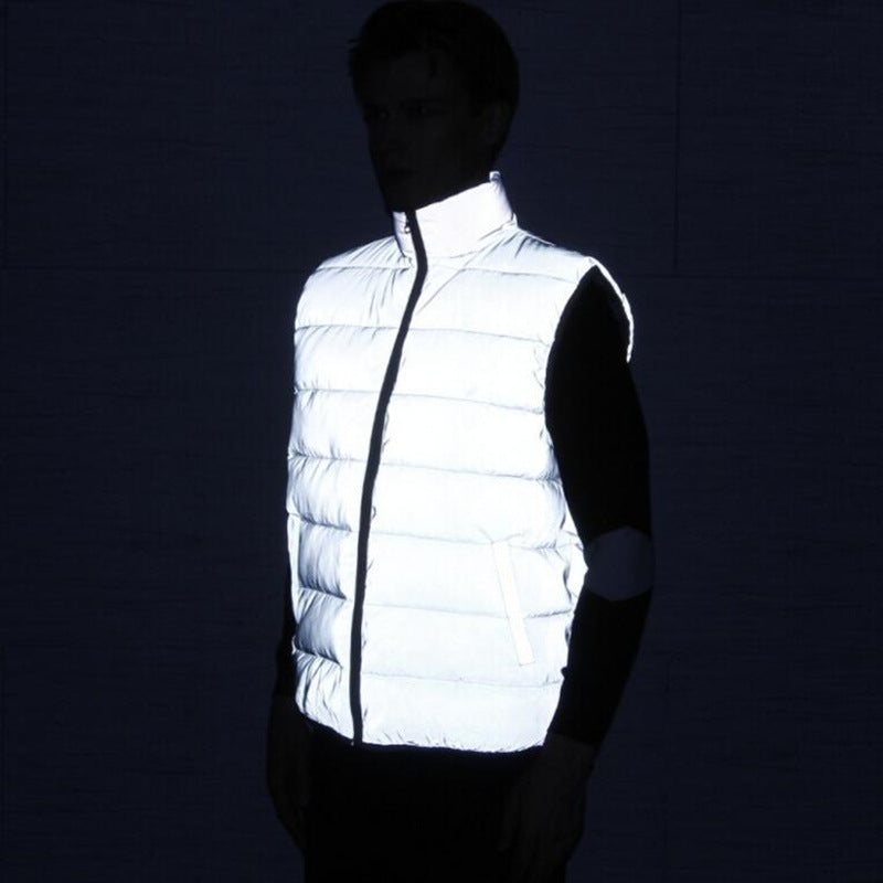 Fall Winter Reflective Vest Mens Slim Coat Coat Plus Size Vest