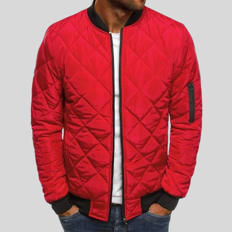 Solid Color Loose Jacket Diamond Cotton Jacket