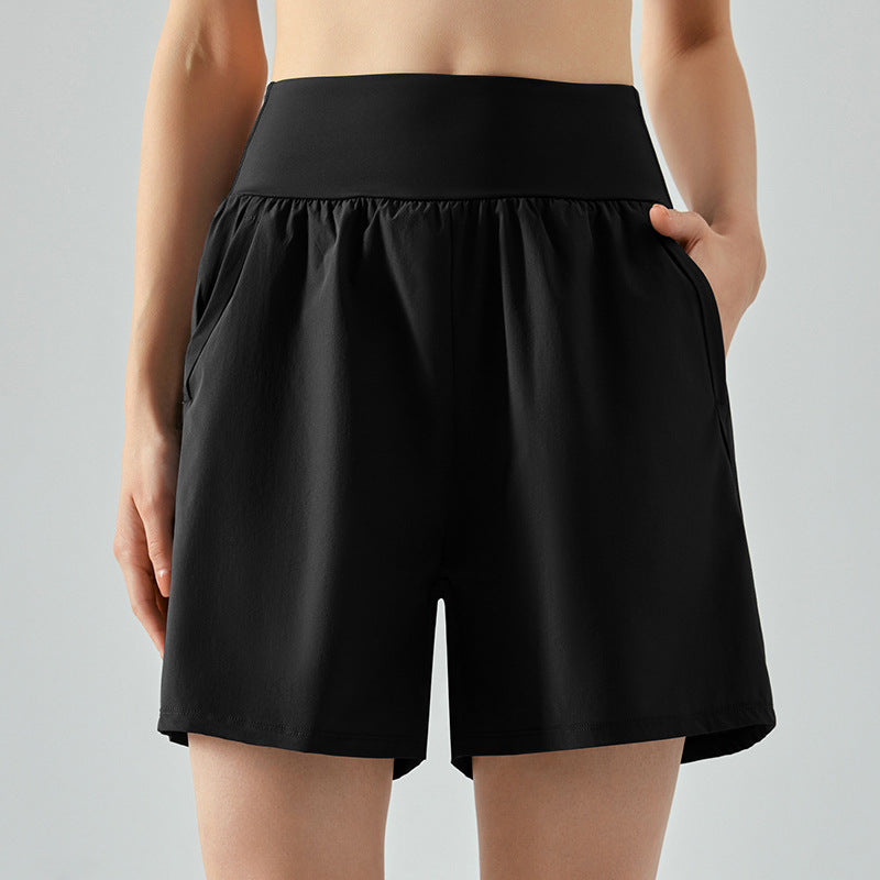 Women's Five-cent Yoga Shorts With High Waists And Tummy Tuck