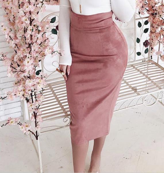 Solid color skirt